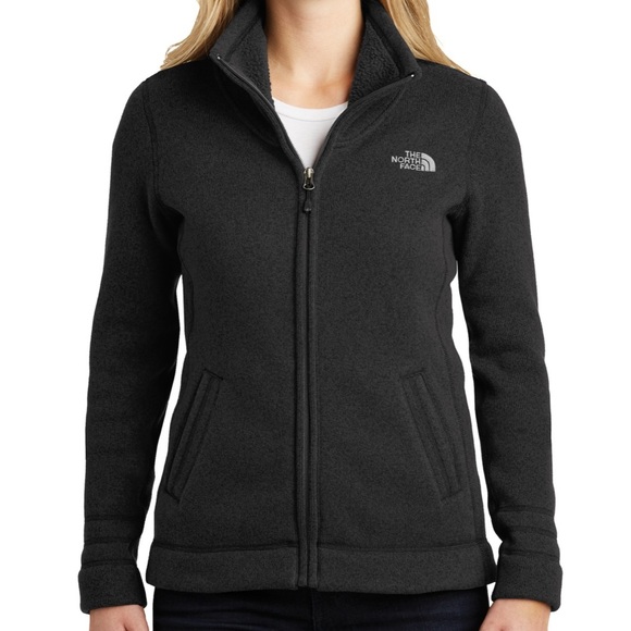 The North Face Sweater Fleece Jacket Black Hthr S - Picture 1 of 5